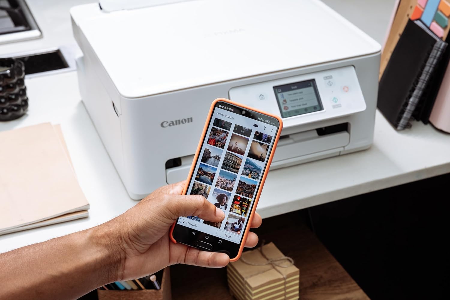 Canon PIXMA TS7650i Multifunction Printer 3-in-1 (Inkjet, Printing, Copying, Scanning, A4, 6.7 cm Touch LCD, Wi-Fi, Duplex Printing, 2 Paper Feeders, Compatible with Pixma Print Plan ABO) White – Bild 11