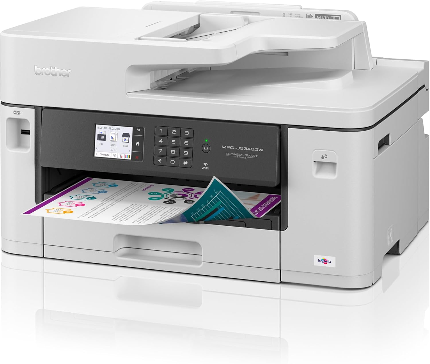 Brother MFC-J5340DWE EcoPro 4-in-1 Colour Inkjet Multifunction Printer (250 Sheets Paper Cassette, Printer, Scanner, Copier, Fax) – Bild 6