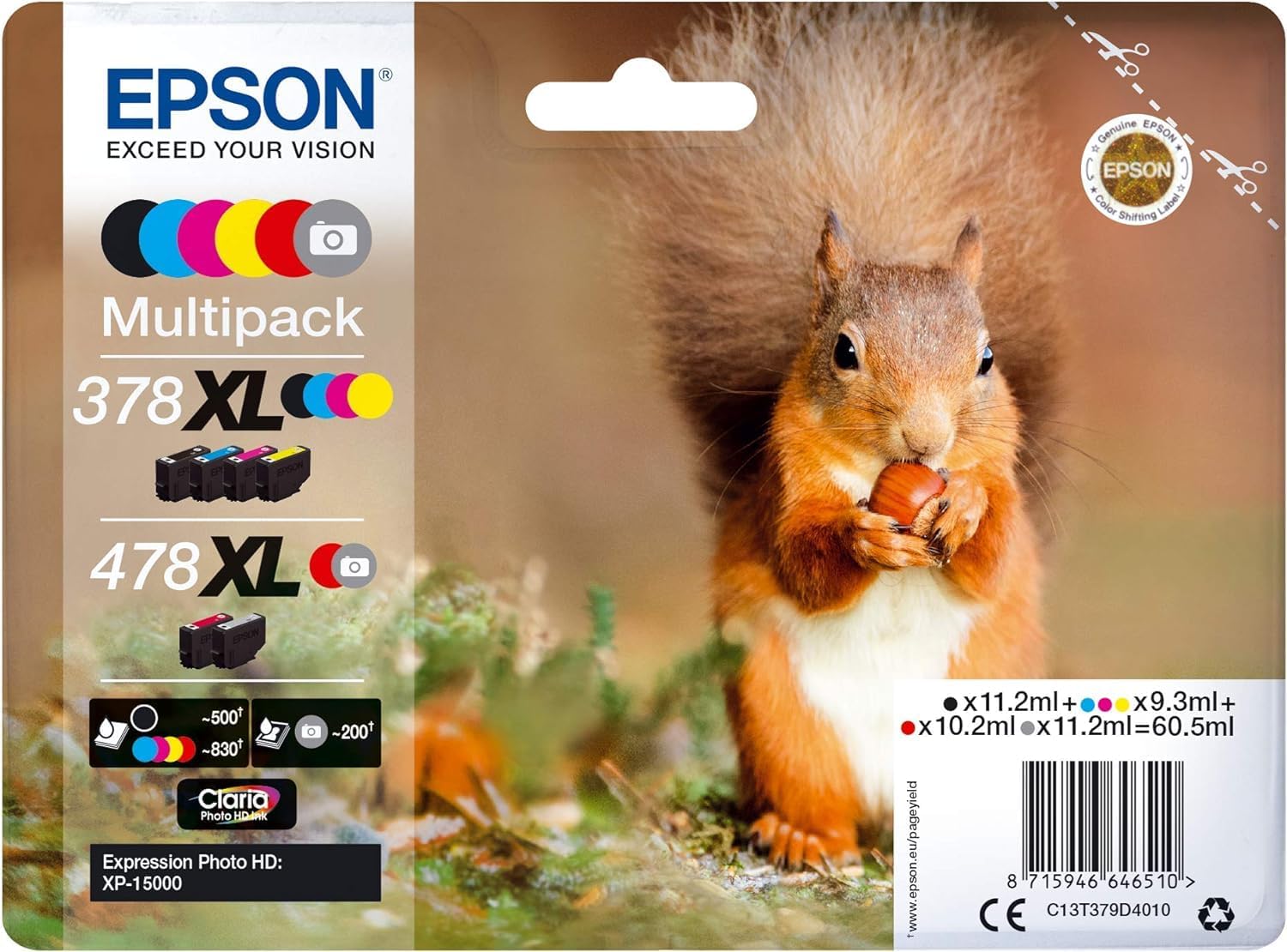 Epson Expression Photo HD XP-15000 DIN A3 Inkjet Printer (Print Only, WiFi, Ethernet, Duplex, 2.4 Inch Display, Single Cartridges, 6 Colours, up to DIN A3+, Amazon Dash Replenishment Capable) Black – Bild 3