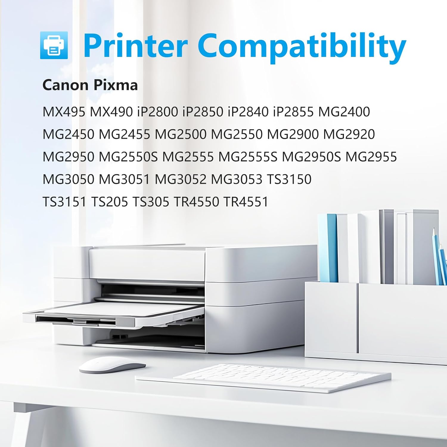 BunToner PG-545 546 XL Compatible with Canon Printer Cartridges 545 546 XL Multipack for Canon pixma mx495 tr4550 Cartridges for Canon tr4551 ts3150 Printer Cartridges (Black, Colour, Pack of 2) – Bild 2