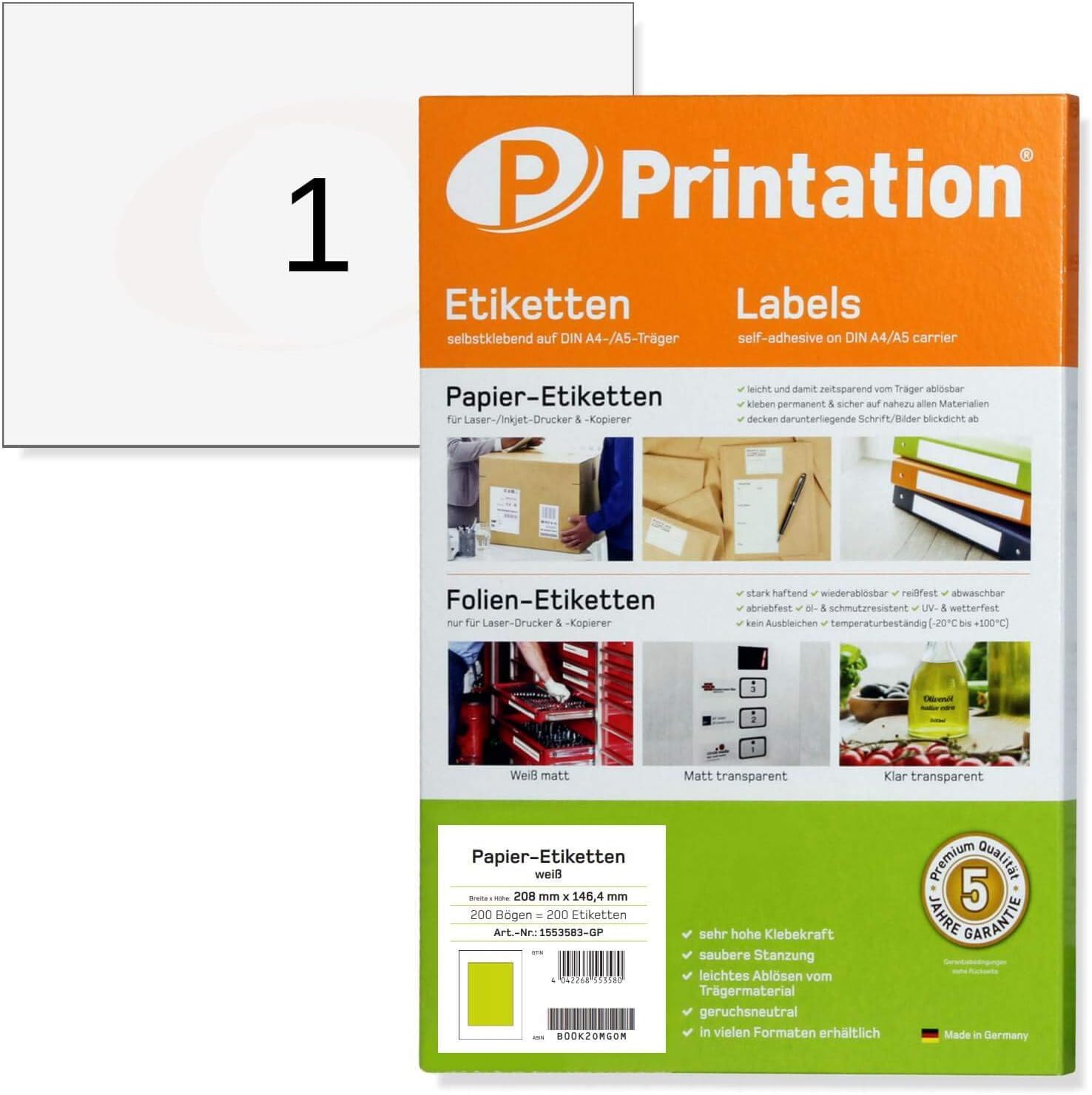 Shipping Address Labels A5 200 200 A5 Sheet 210 x 148.5 mm White Adhesive Pack 1x1 8690
