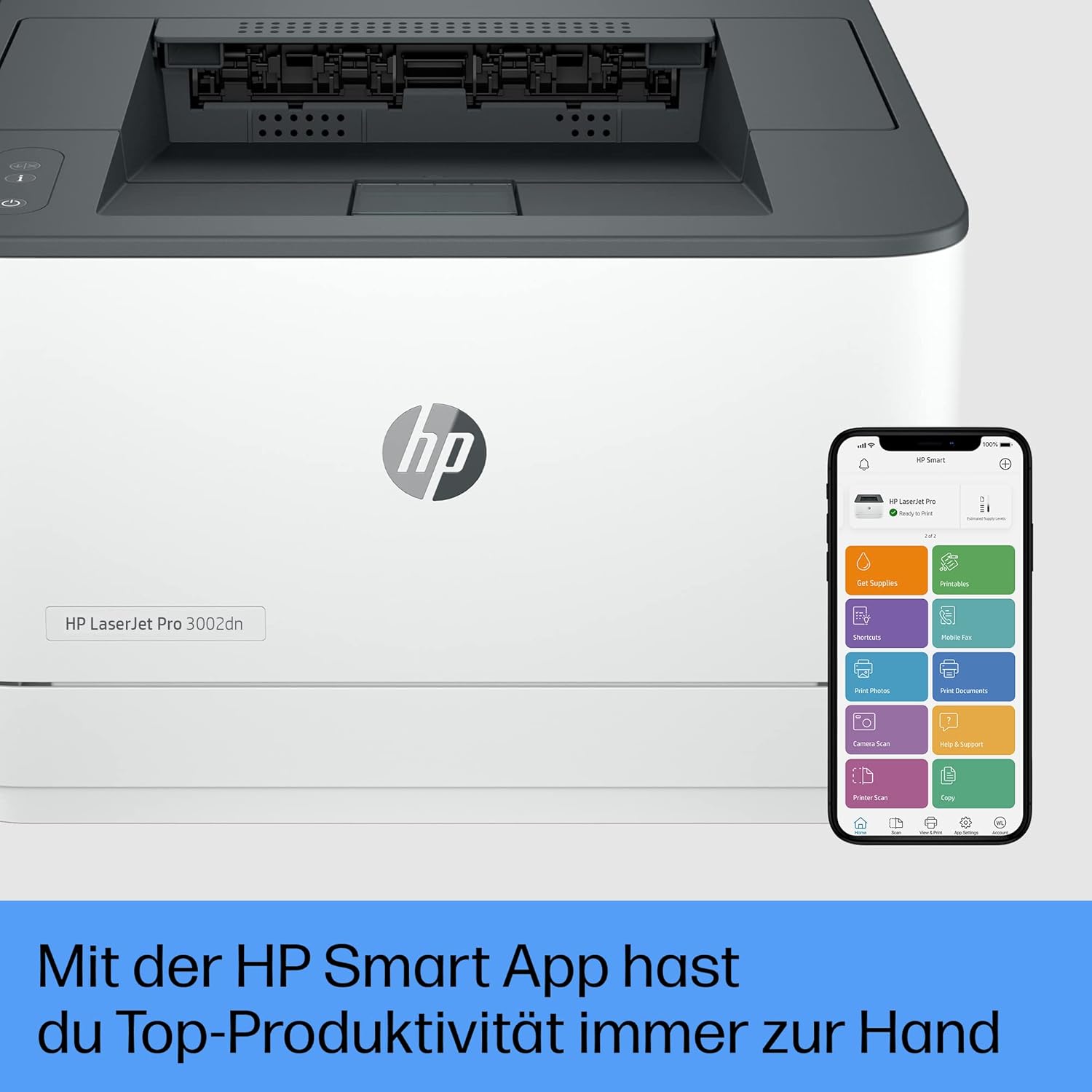 HP LaserJet Pro 3002dn Laser Printer, Automatic Duplex, Up to 33 A4 Pages per Minute, LAN, USB, Smart App, Business Printer with Central Printer Management, Wolf Pro Security – Bild 6
