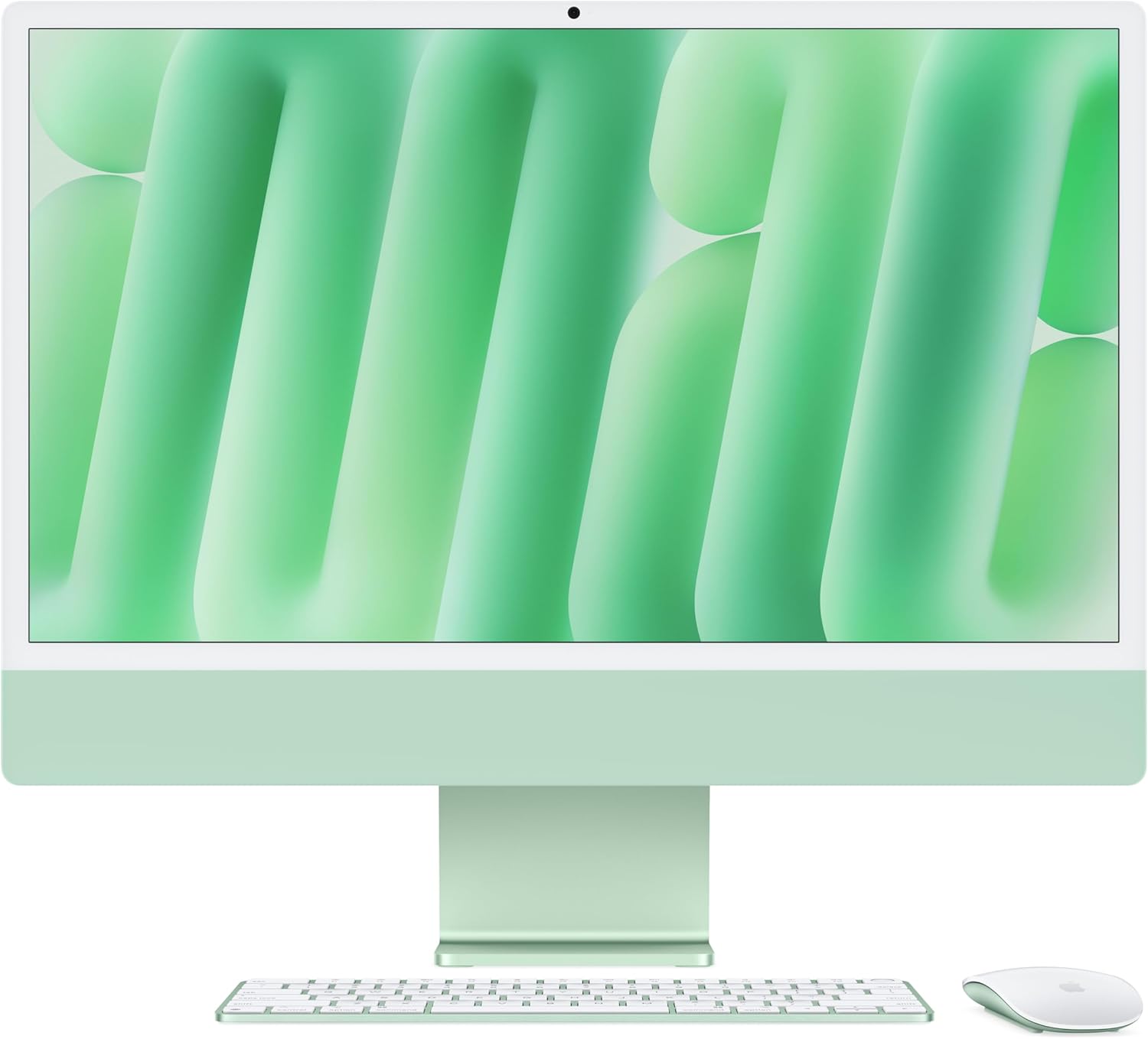 Apple iMac All-in-One Desktop Computer with M4 Chip with 10 Core CPU and 10 Core GPU: 24" Retina Display, 16GB Shared Memory, 256GB SSD Memory, Matching Accessories; Green