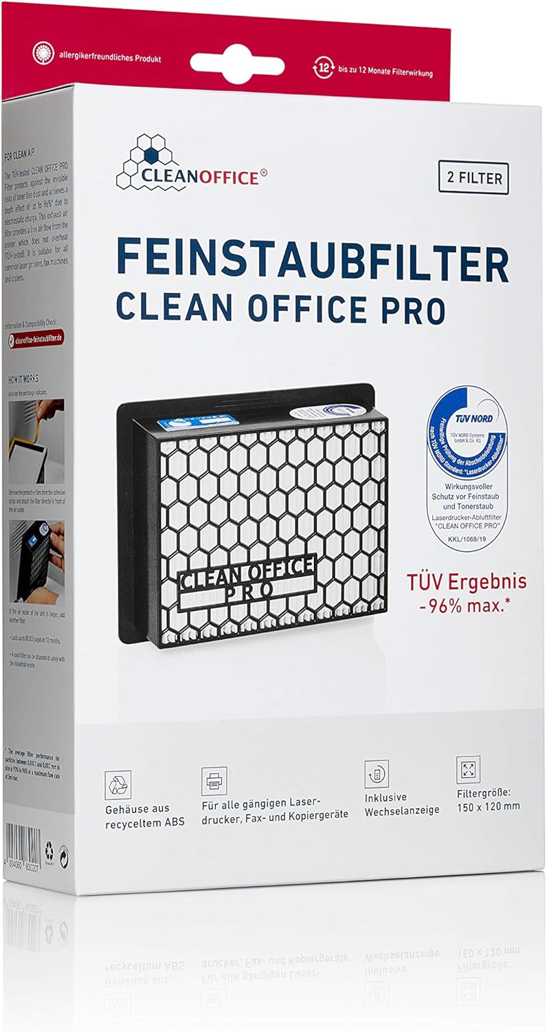 Clean Office Pro Printer Fine Dust Filter 150 x 120 x 50 mm Pack of 2