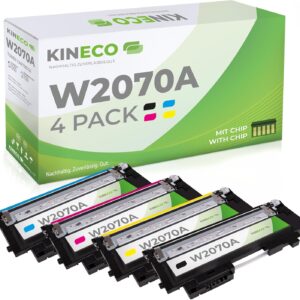 Kineco Toner Set (4 Pieces) Compatible with HP 117A W2070A W2071A W2072A W2073A for HP Color Laser MFP 179 fwg 178 nwg 150 nw 179 fnw 150 a – CMYK Set