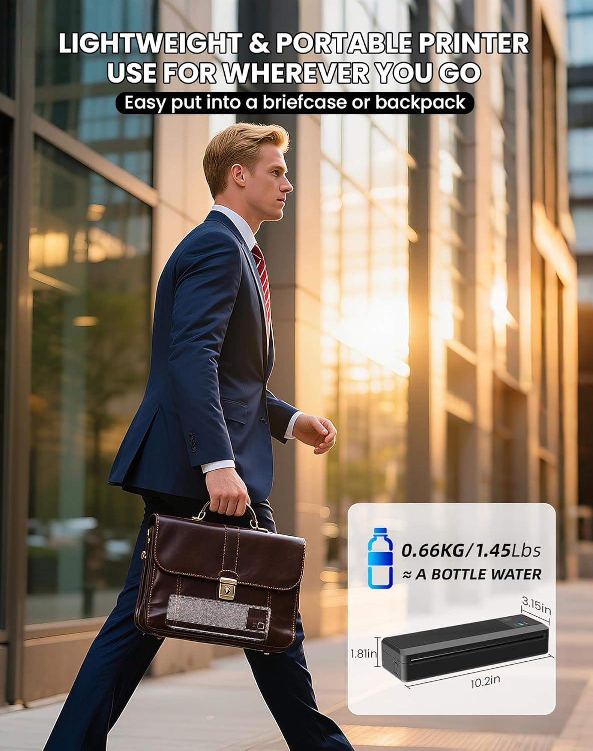 vretti P83 Mobile Printer A4, Portable Thermal Printer A4 for Travel, Bluetooth Connection for Smartphones, Compatible with Android/iOS, Travel Printer for Home, Learning – Bild 2