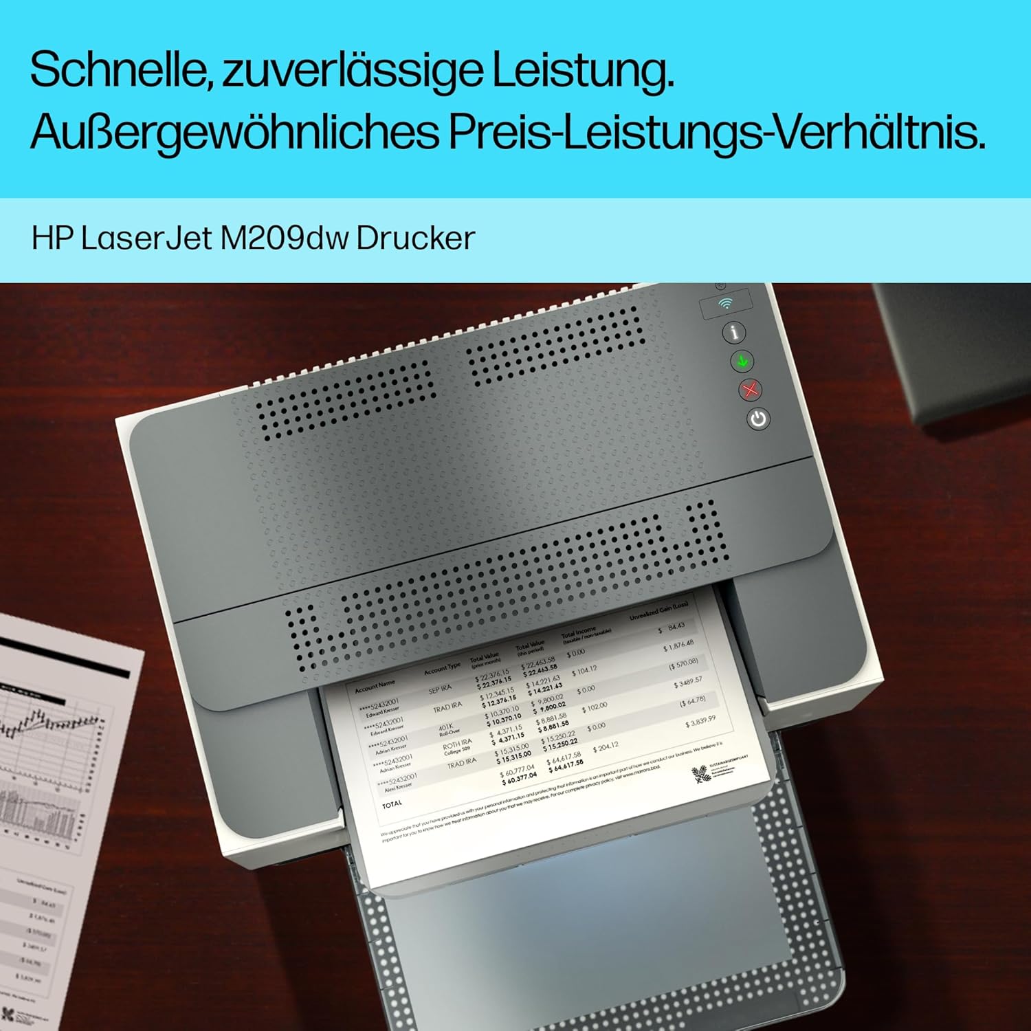 HP LaserJet M209dw Laser Printer Black and White, Double-Sided Printing, Dual-Band Wi-Fi, USB, Smart App, LED Control Panel – Bild 7