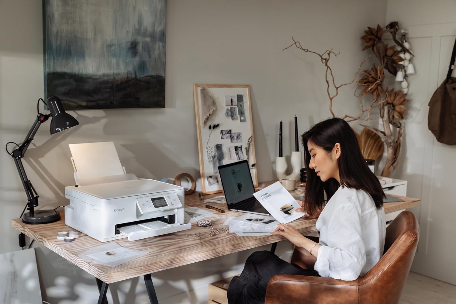Canon PIXMA TS7650i Multifunction Printer 3-in-1 (Inkjet, Printing, Copying, Scanning, A4, 6.7 cm Touch LCD, Wi-Fi, Duplex Printing, 2 Paper Feeders, Compatible with Pixma Print Plan ABO) White – Bild 10