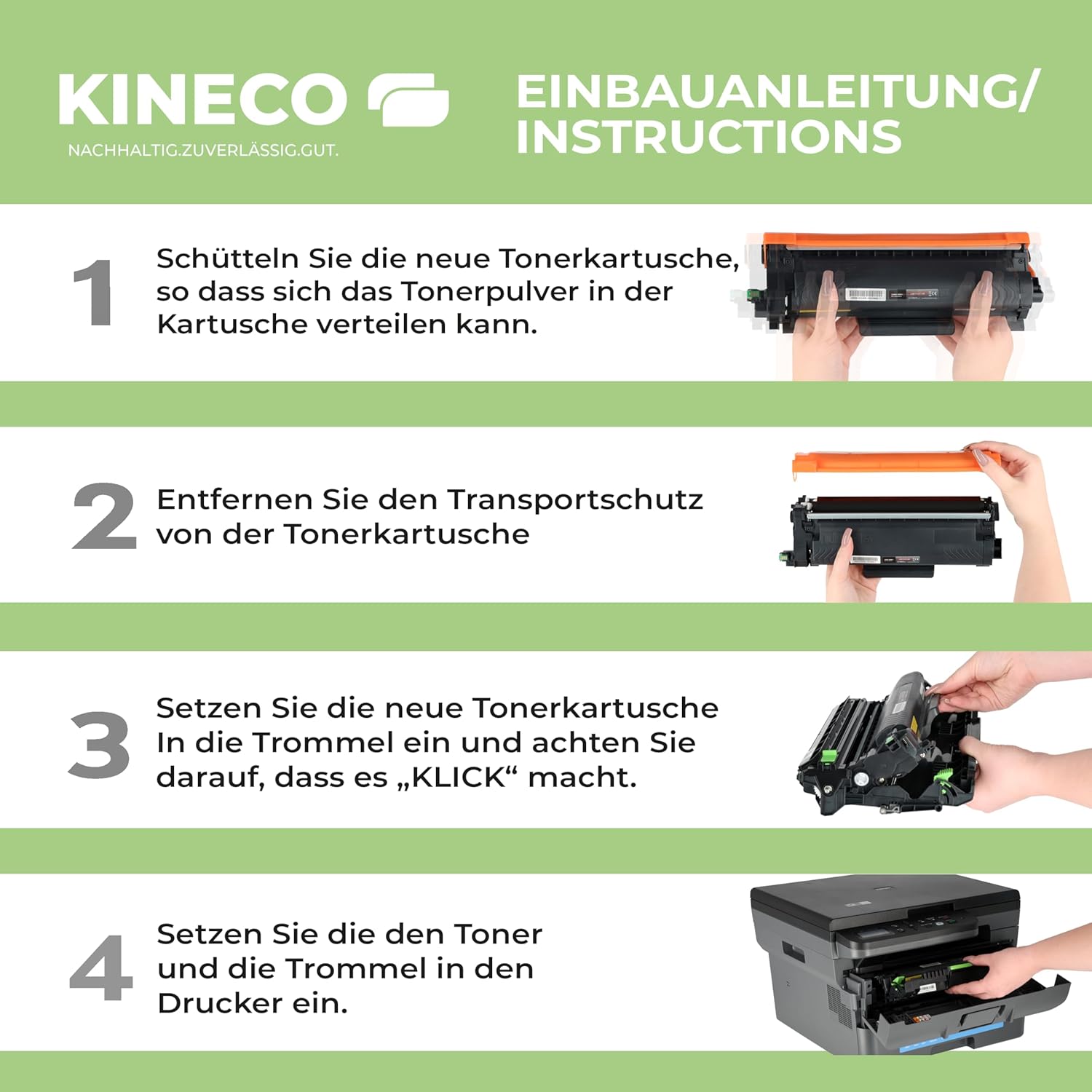 Kineco 2 Toner XXL Replaces Brother TN2420 TN2410 Twin Pack 2 x 3,000 Pages for Brother HL-L2350DW HL-L2370DN HL-L2375DW HL-L2310D MFC-L2710DW – Bild 5