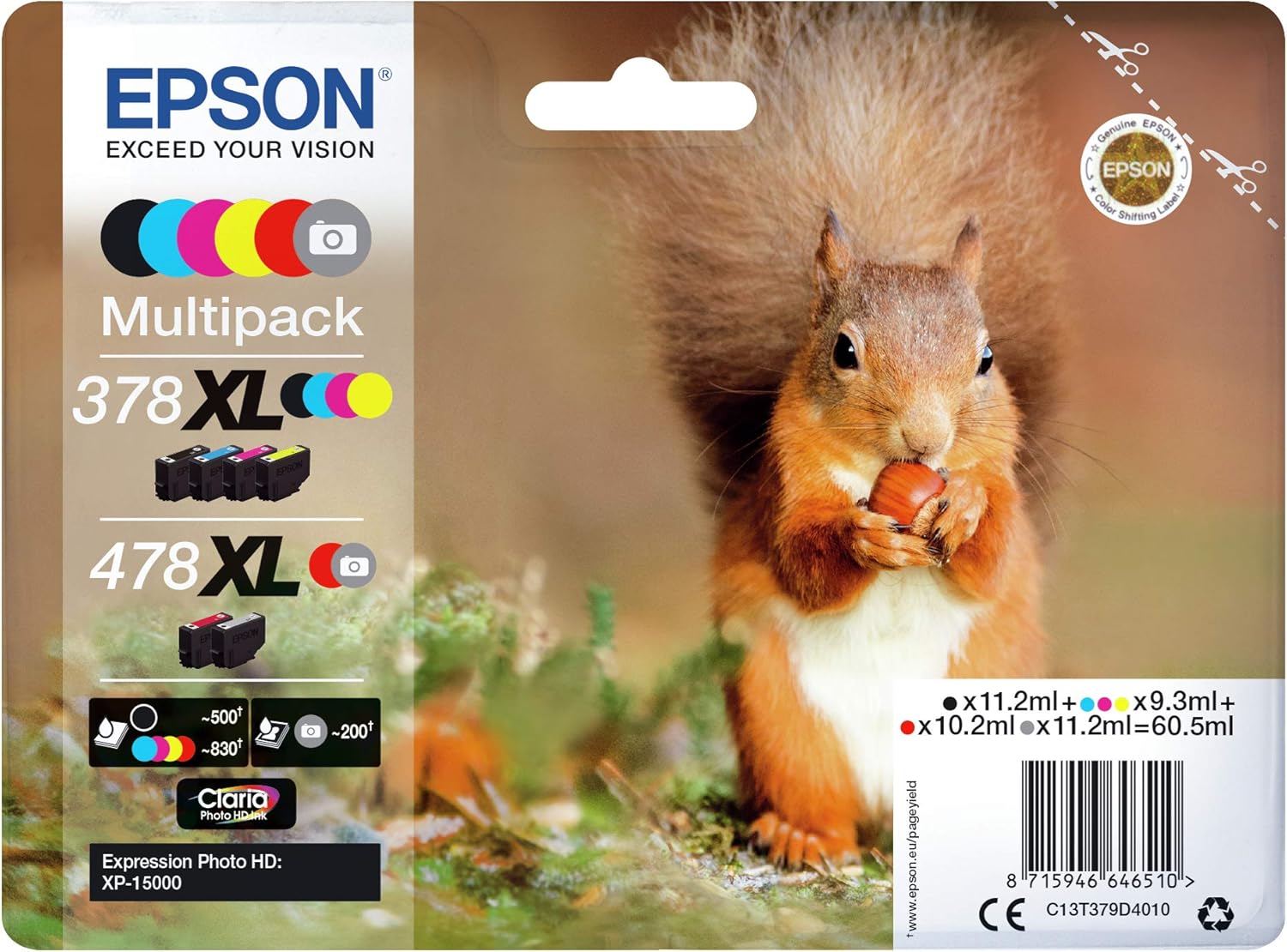 Epson Expression Photo HD XP-15000 DIN A3 Inkjet Printer (Print Only, WiFi, Ethernet, Duplex, 2.4 Inch Display, Single Cartridges, 6 Colours, up to DIN A3+, Amazon Dash Replenishment Capable) Black – Bild 6