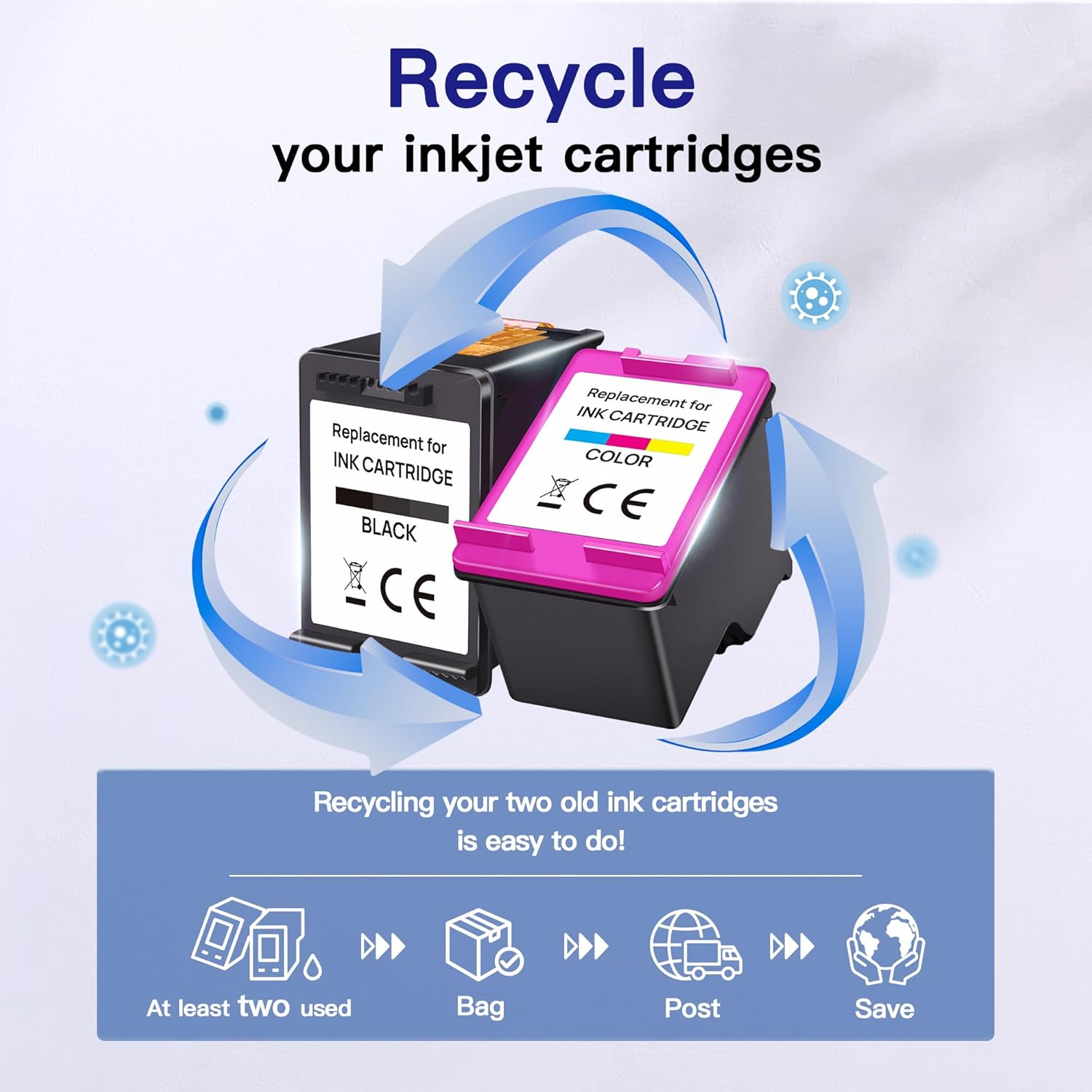 VVQV 302 Printer Cartridges XL Multipack, Replacement for HP 302 Printer Cartridges Black and Colour for HP Envy 4525, 4520, 4522, 4523, 4524 Officejet 3830, 3831, 3833 Deskjet 3630, 3636, 3638, 1110 – Bild 6
