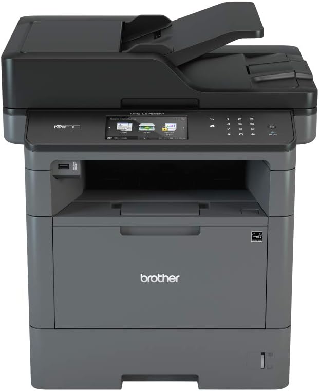 Brother MFCL5750DW Multi-Function Laser Printer with Fax, Black/White, 40ppm, Wired Network, Wi-Fi, Automatic Two-sided Printing, Copy and Scan Display (Refurbished)