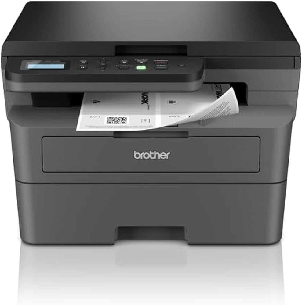 Brother DCP-L2627DW 3-in-1 Monochrome Laser Multifunction Printer, 32ppm, Automatic Duplex Printing, 2 Line LCD Control Panel, USB and 5GHz Wi-Fi