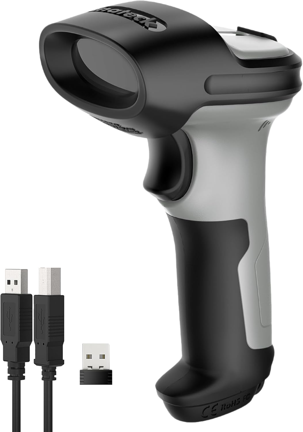 Inateck Barcode Scanner 2D Bluetooth, Wireless QR Code Scanner, Wireless Handheld Scanner with AI App & SDK, 1 Charge 180 Days Standby, Automatic Fast and Precise Scanning, BCST-72