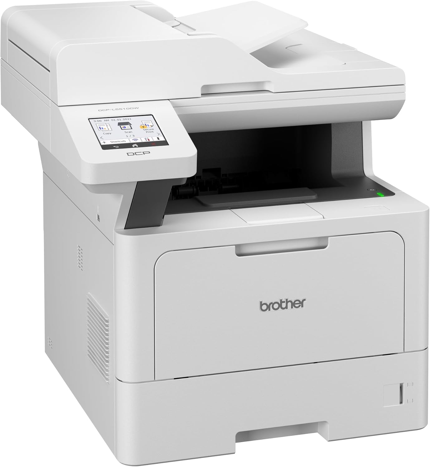 Brother DCP-L5510DW 3-in-1 Multifunction Printer Black / White (A4, 48 ppm, 1,200 x 1,200 DPI, LAN, WLAN, Duplex, 250 Sheets Paper Cassette) White/Grey – Bild 7
