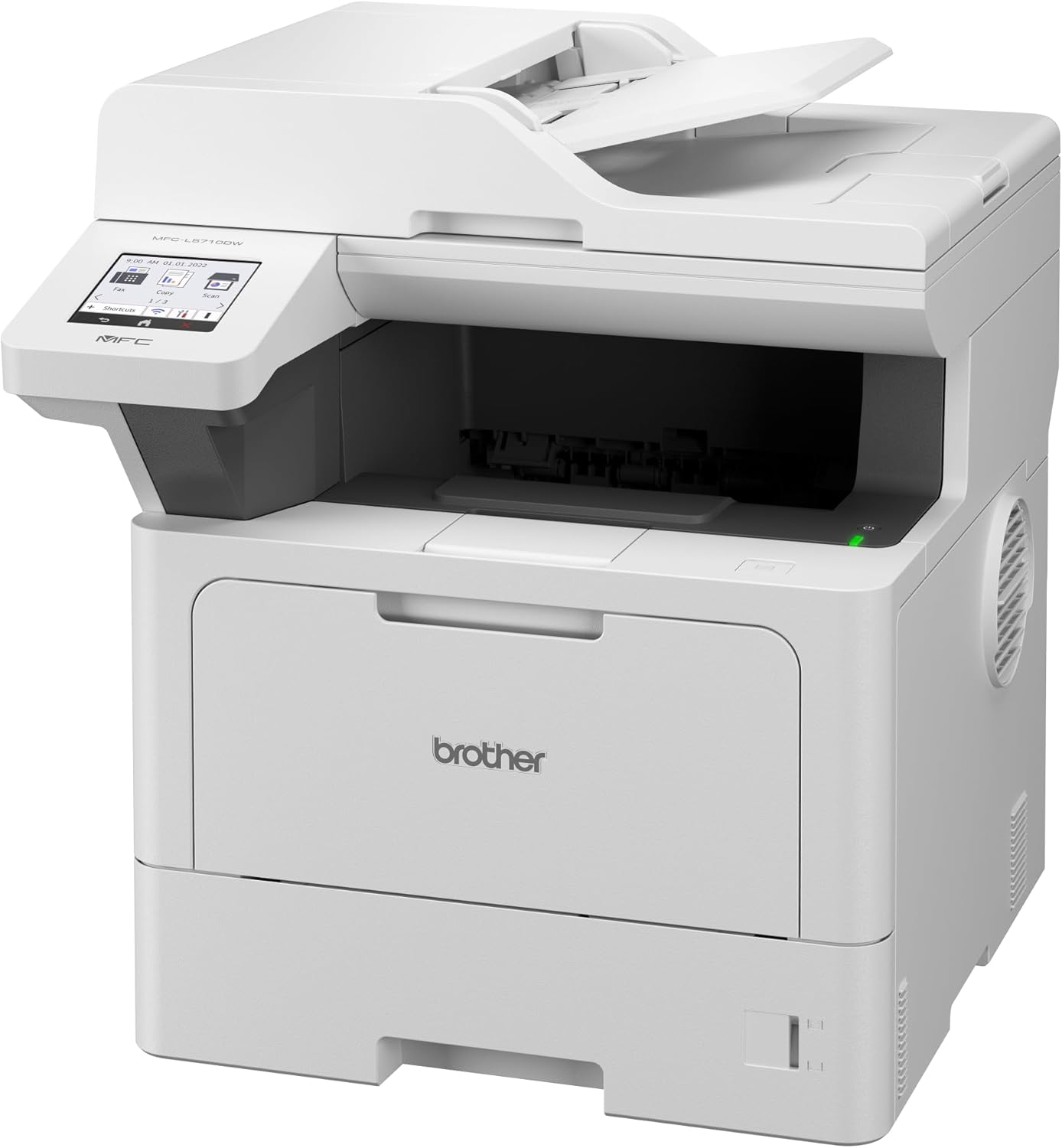 Brother MFC-L5710DW 4-in-1 Multi-Function Printer Black White (A4, 48 ppm, 1,200 x 1,200 DPI, LAN, WLAN, Duplex ADF, 250 Sheets Paper Cassette) White/Grey – Bild 5