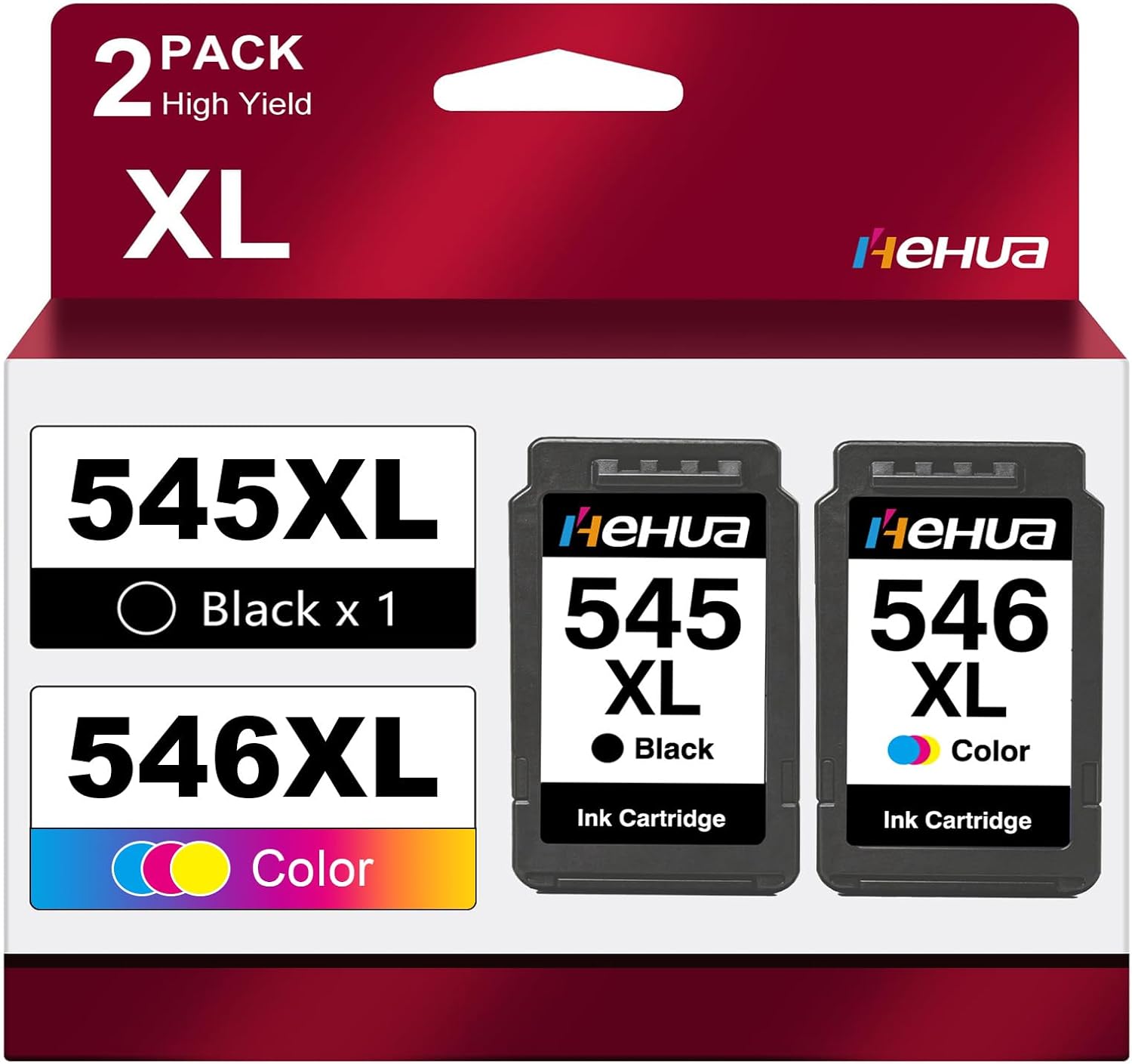 PG-545 CL-546 PG-545XL CL-546XL Printer Cartridges Compatible with Canon Printer Cartridges 545 546 XL for Canon Pixma TS3350 TS3150 TR4551 MX495 TR4550 MG2550s MG2555s TS3151 MG3055 00 MG29 50 (Black, Colour)