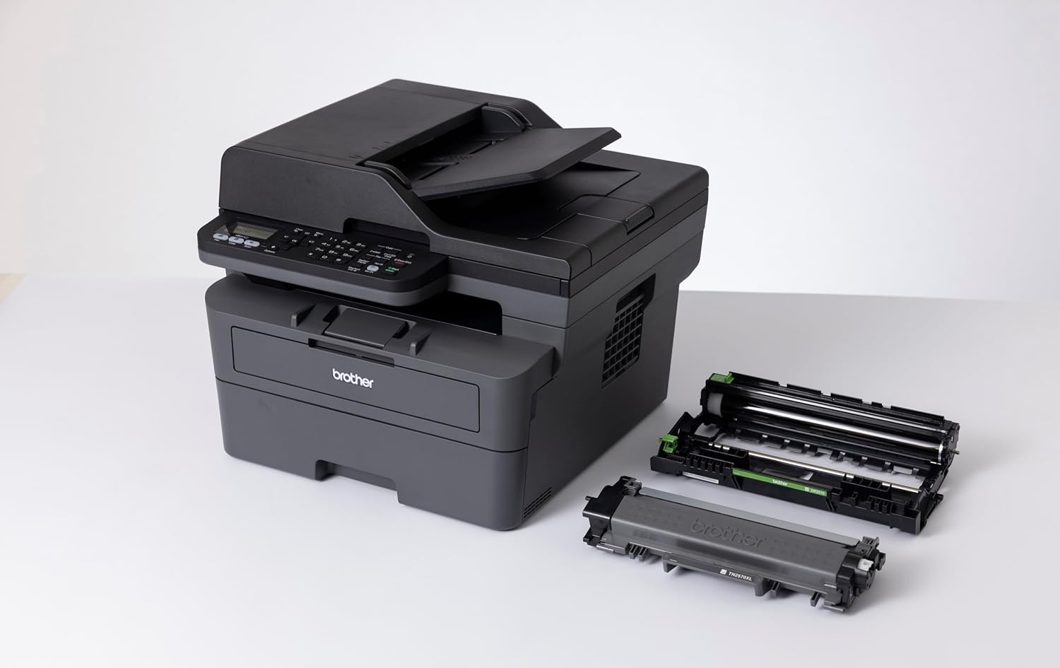Brother MFC-L2827DW 4-in-1 Multifunction Laser Printer, Black/White, 32 ppm, Automatic Duplex Printing, 2 Line LC Display, Fast Ethernet, WLAN with 5 GHz and USB 2.0 – Bild 4