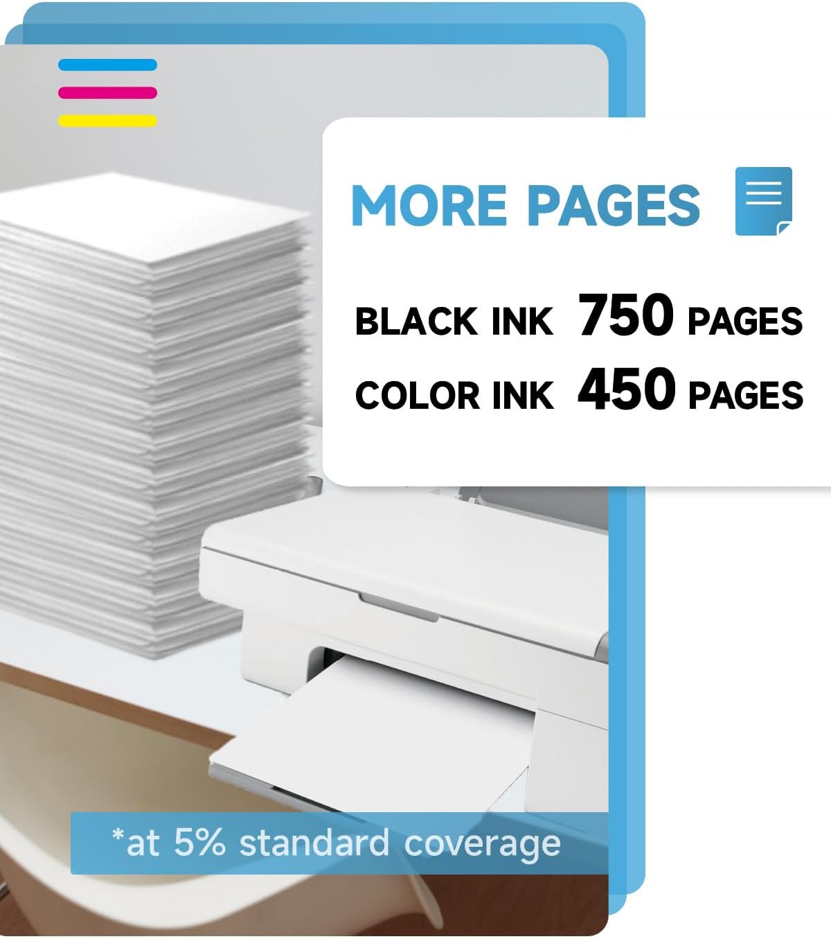 302 XL Printer Cartridges Compatible with Original HP 302 Printer Cartridges Black + Colour Multipack, 302XL for HP Envy 4525 Printer Cartridges for Envy 4520 4527 DeskJet 3630 3636 OfficeJet 3831 5230 5232 3830 – Bild 3