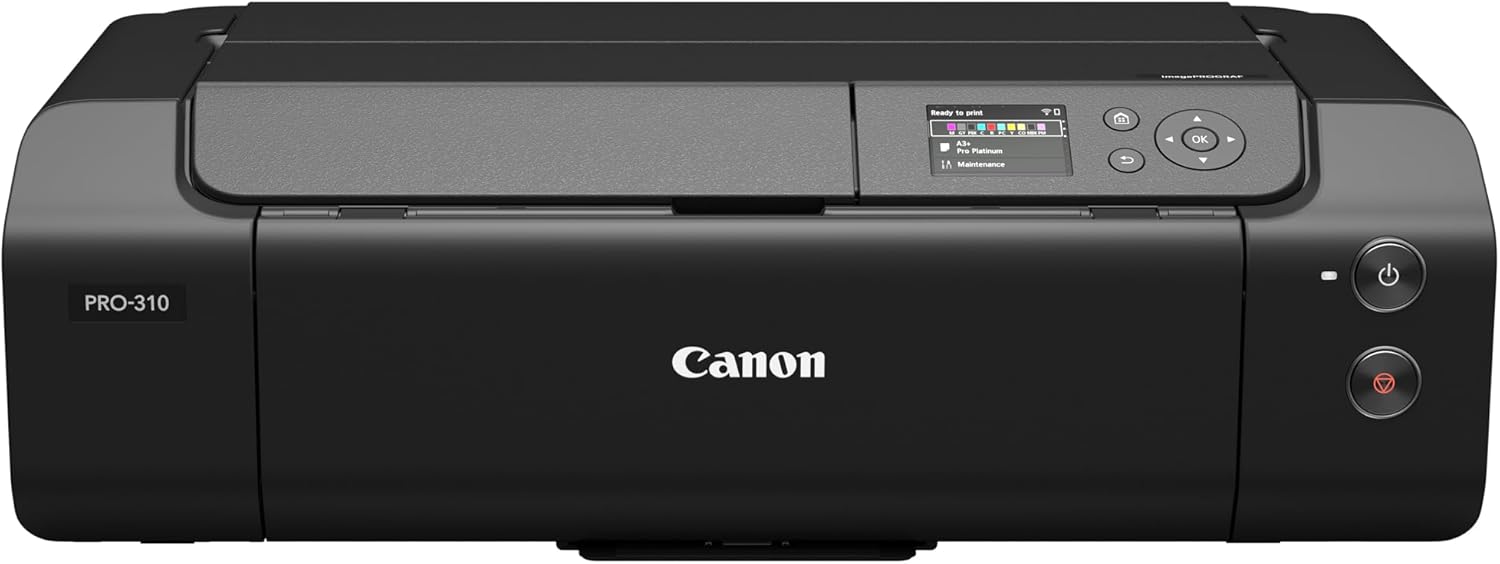 Canon imagePROGRAF PRO-310 A3+ Printer Colour Inkjet Printer Photo Printer (DIN A4, A3+, 4800 x 2400 DPI, 7.5 cm LCD, Wi-Fi, LAN, USB, AirPrint, Print App, 10 Separate Ink Tanks), Black – Bild 2