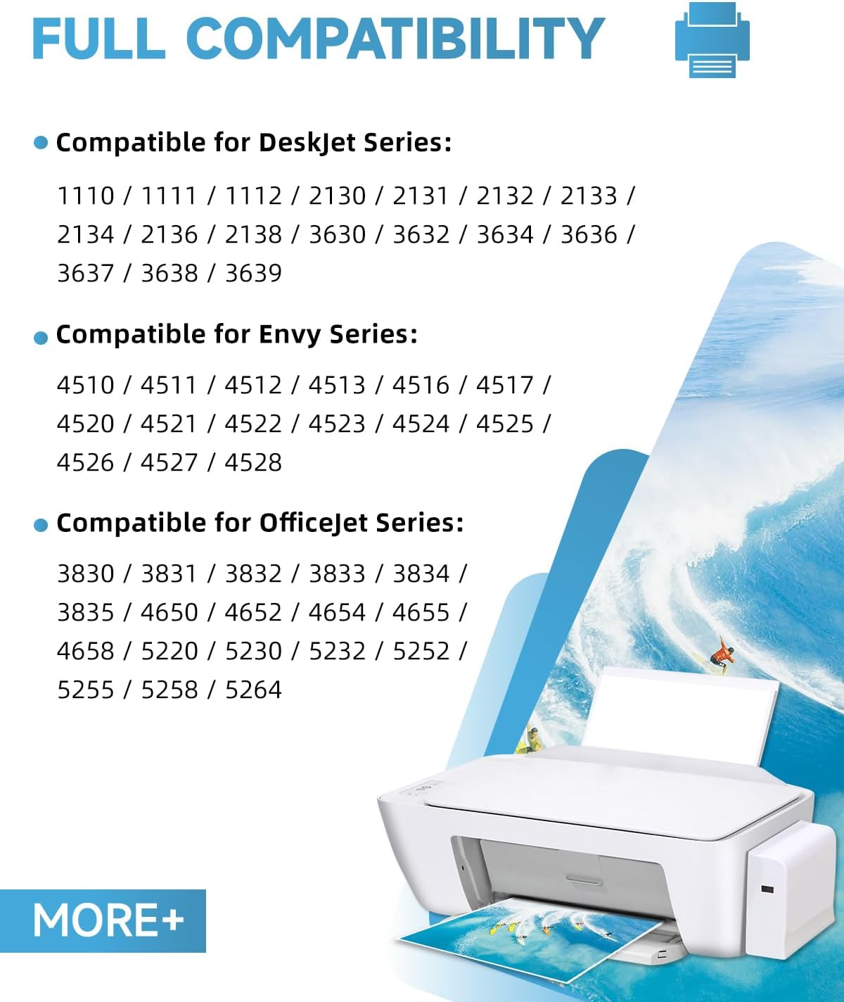 302 XL Printer Cartridges Compatible with Original HP 302 Printer Cartridges Black + Colour Multipack, 302XL for HP Envy 4525 Printer Cartridges for Envy 4520 4527 DeskJet 3630 3636 OfficeJet 3831 5230 5232 3830 – Bild 2