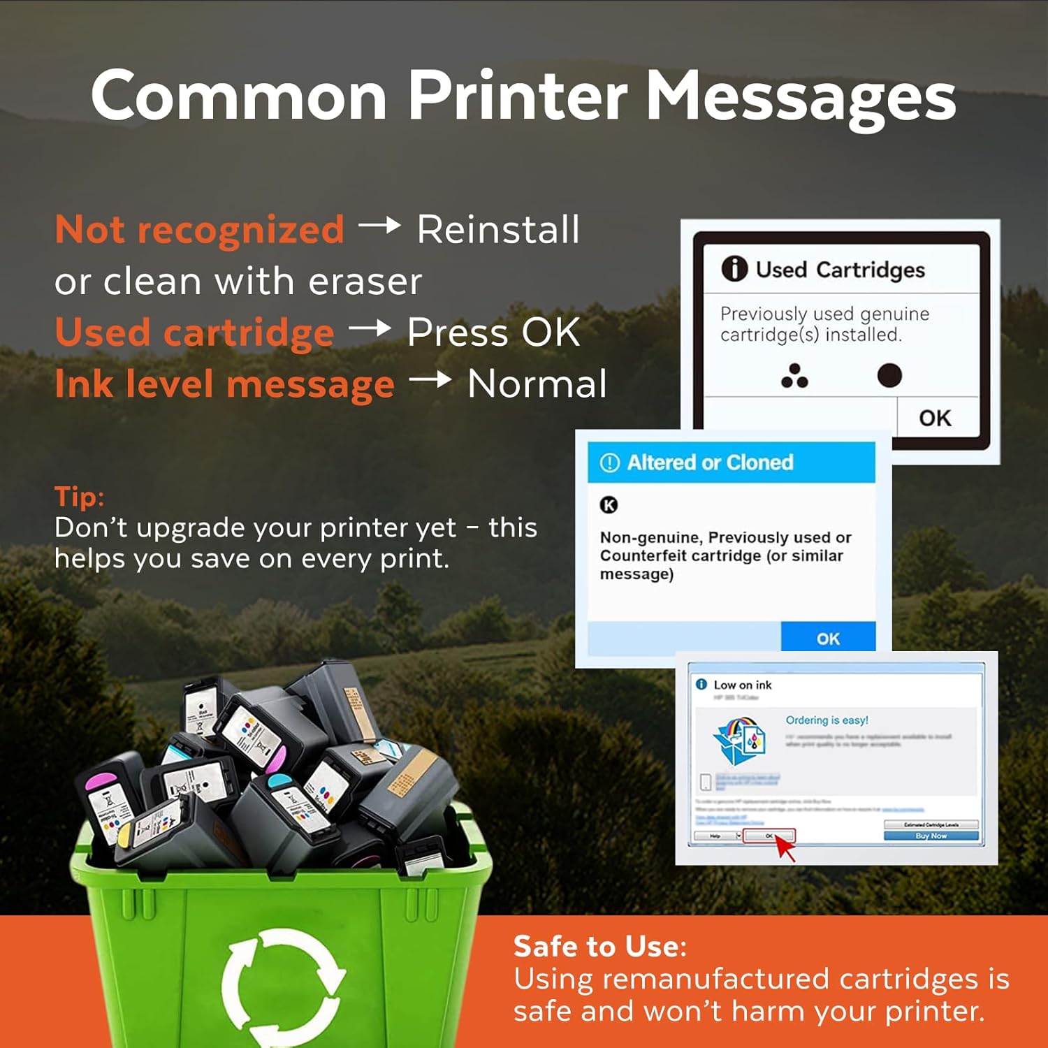 COCCINK 304XL for HP 304 Printer Cartridges DeskJet 3700 2600 3750 3760 2620 2622 3752 3762 2630 2632 2655 3720 3730 3755 3764 3733 Envy Envy 5032 5030 5010 5020 5055 5052 5000 5034 Ink Cartridges for – Bild 8
