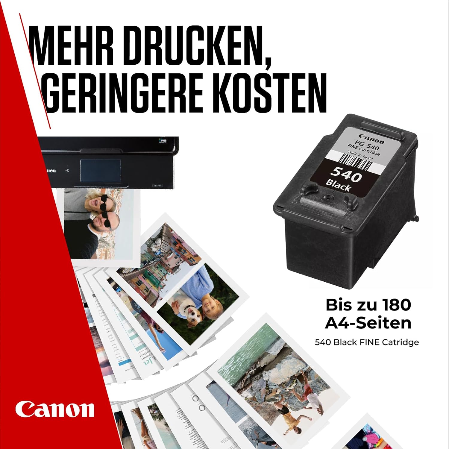 Canon Ink - PG-540 Original Ink Cartridge Black - Prints up to 180 A4 Pages (1 x Cartridge) - Compatible PIXMA Printers – Bild 5