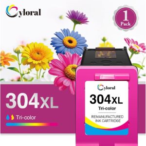 Cyloral 304XL for HP 304 Printer Cartridges DeskJet 3700 2600 2630 3750 2620 3720 2622 3760 3722 3762 2632 2655 3730 3764 3733 Envy 500 0 503 2 5030 5010 5020 5055 5052 5034 for HP 304 XL Colour
