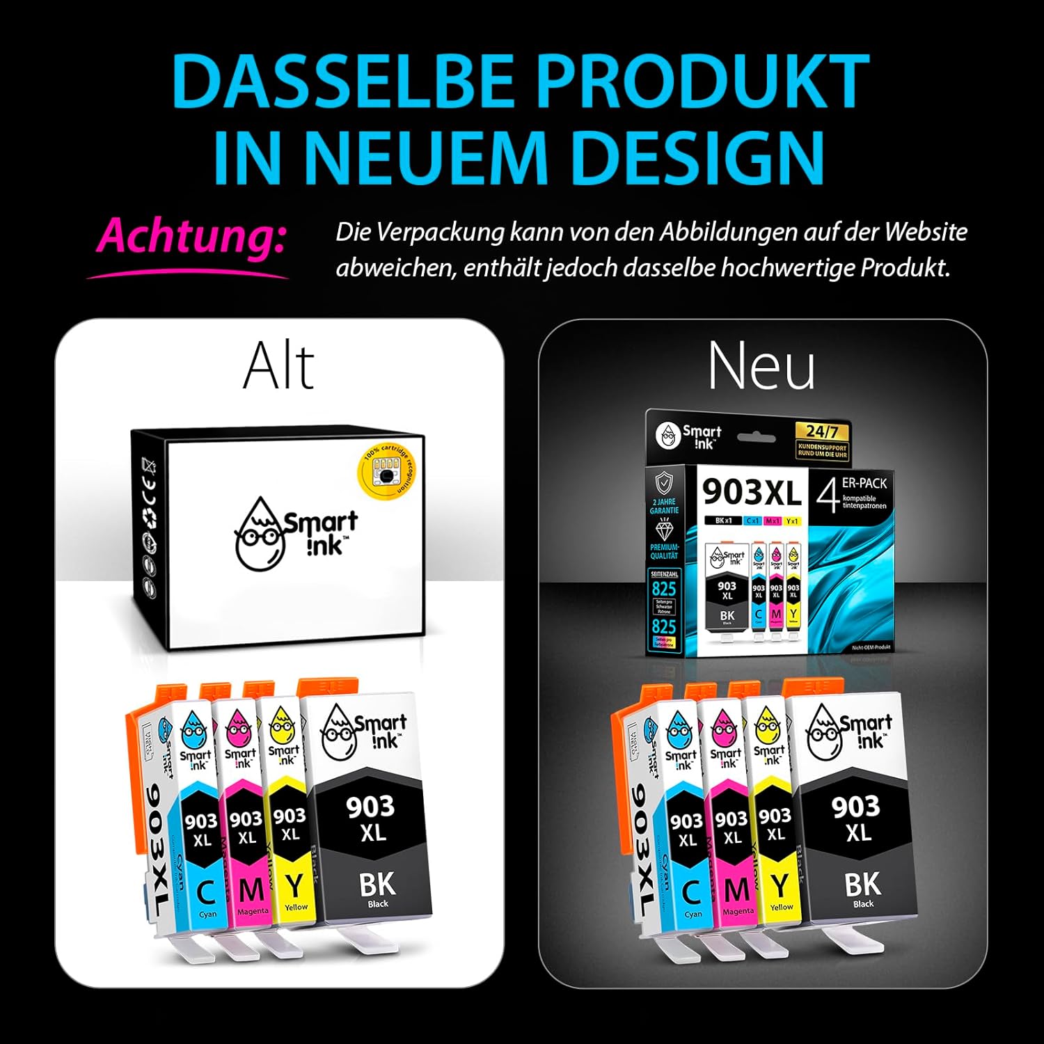 Smart Ink Compatible Ink Cartridge Replacement for HP 903 XL 903XL 4 Pack with Advanced Chip Technology for Printers Officejet 6950 Officejet Pro 6960 6970 – Bild 8