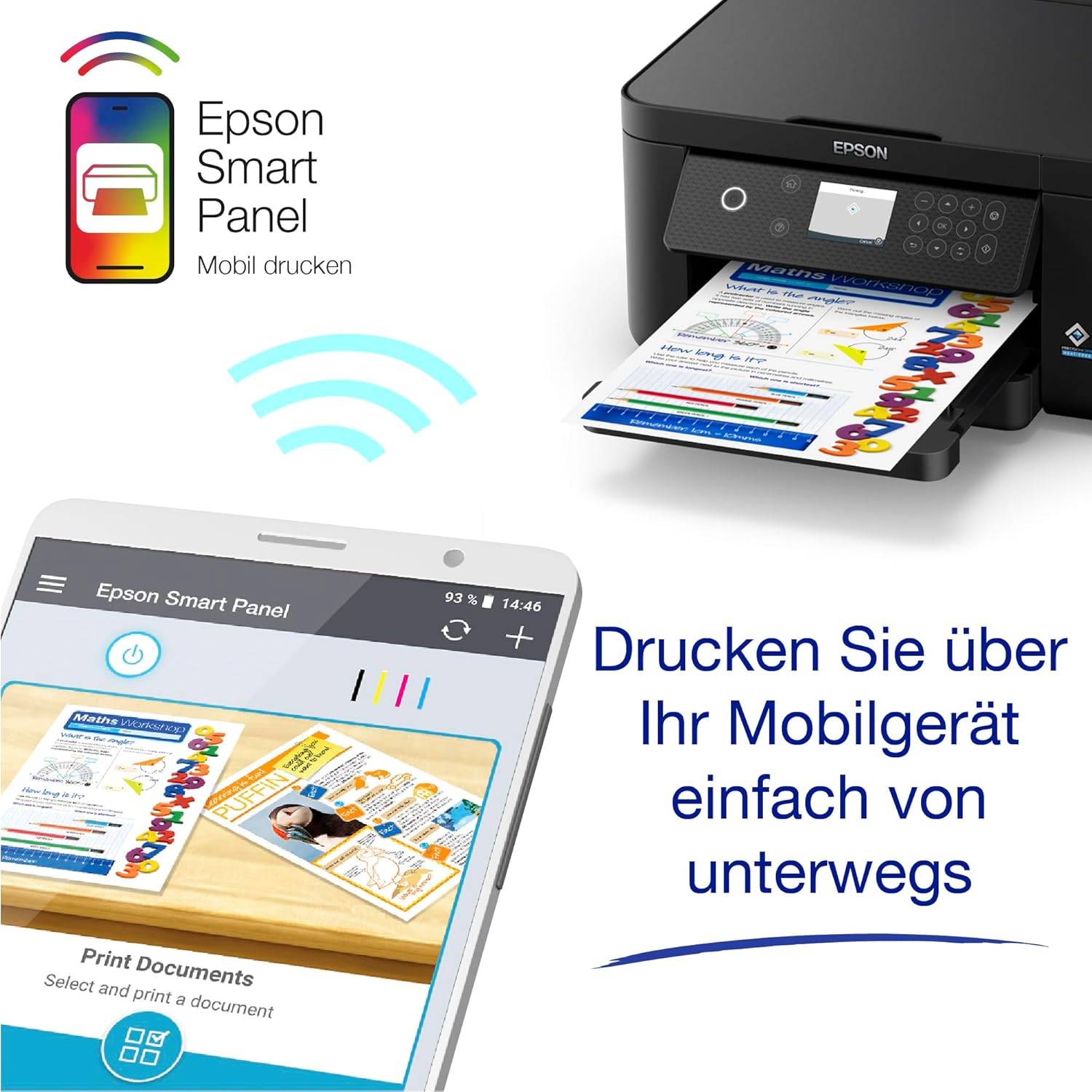 Epson Expression Home XP-5200 3-in-1 Ink Multifunction Printer, Scanner, Copier, WiFi, Duplex, Single Cartridges, Duplex, 2.4 Inch Display, DIN A4, incl. 9 Months ReadyPrint Flex Ink Rate, Black – Bild 8