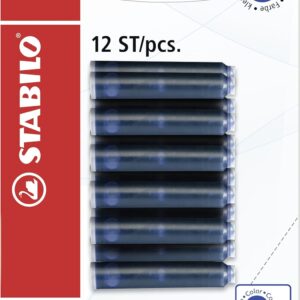 Ink Cartridges for Refilling – STABILO Refill – Pack of 12 – Blue