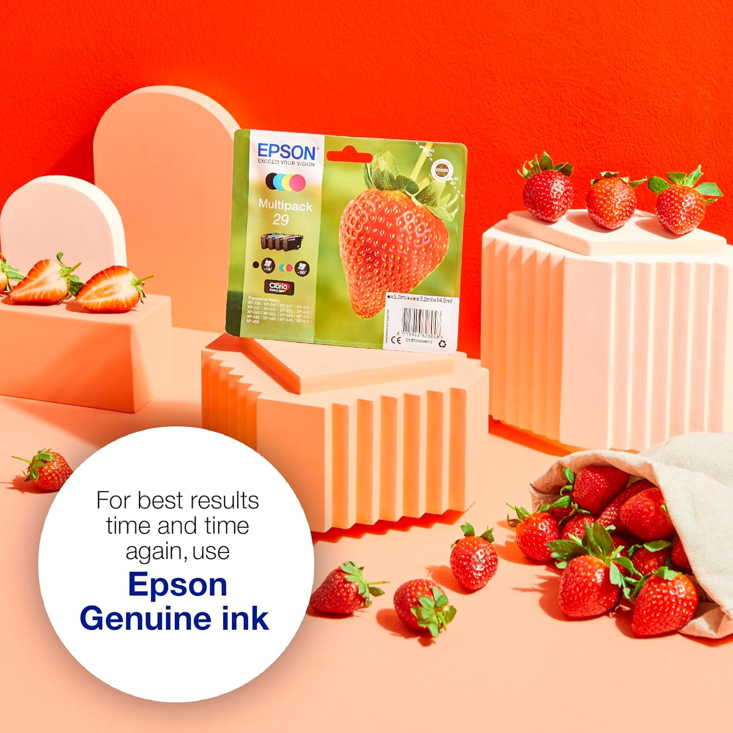 Epson Original 29 Ink Strawberry, XP-235 XP-332 XP-335 XP-432 XP-435 XP-245 XP-342 XP-345 XP-442 XP-445 XP-247 XP-257 XP-255 XP-352 XP-355 XP-452 XP-455 – Bild 3