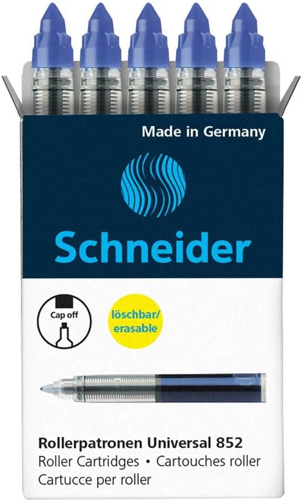 Schneider Roller-ball Pen Refills 852, Medium, Non-Erasable Ink, Free Ink System, Ink Reservoir, 185201, Pack of 5 – Bild 5
