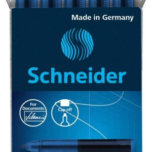 Schneider 185403 One Change Rollerball Ink Cartridge (for One Change Rollerball Pen, 1 x 5 Pieces, Indelible, Non-Erasable), Blue