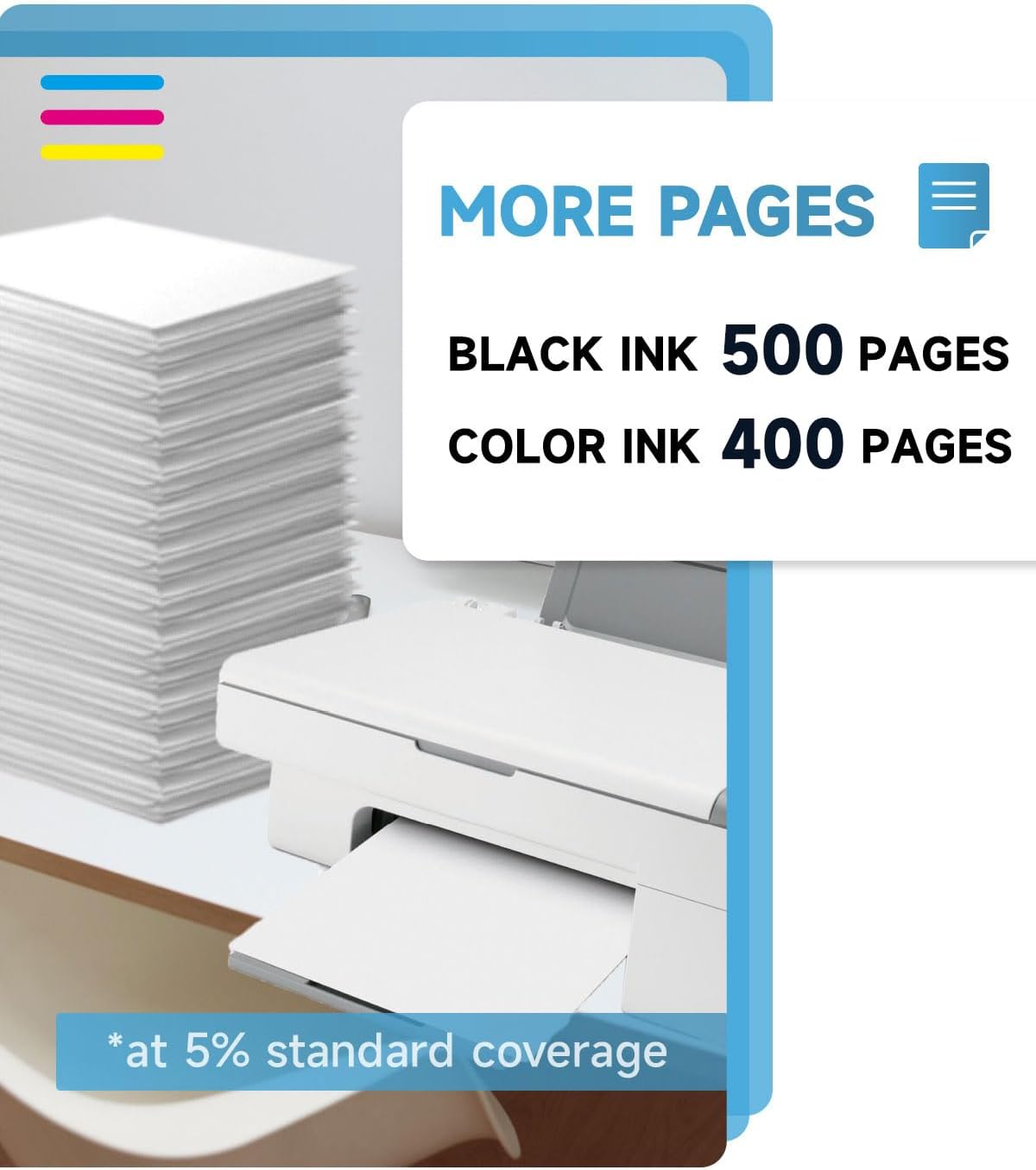 Printer Cartridges 545 546 XL, PG-545/CL-546 XL Multipack Compatible with Original Canon 545 546 Printer Ink Cartridges 545 546 for Pixma TS3150 TS3350 TR4500 TR4551 MG2500 MG2550S MX4 95 iP2800 – Bild 3