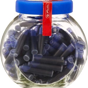 Herlitz Ink Cartridges in Jar with Screw Lid, Pack of 100