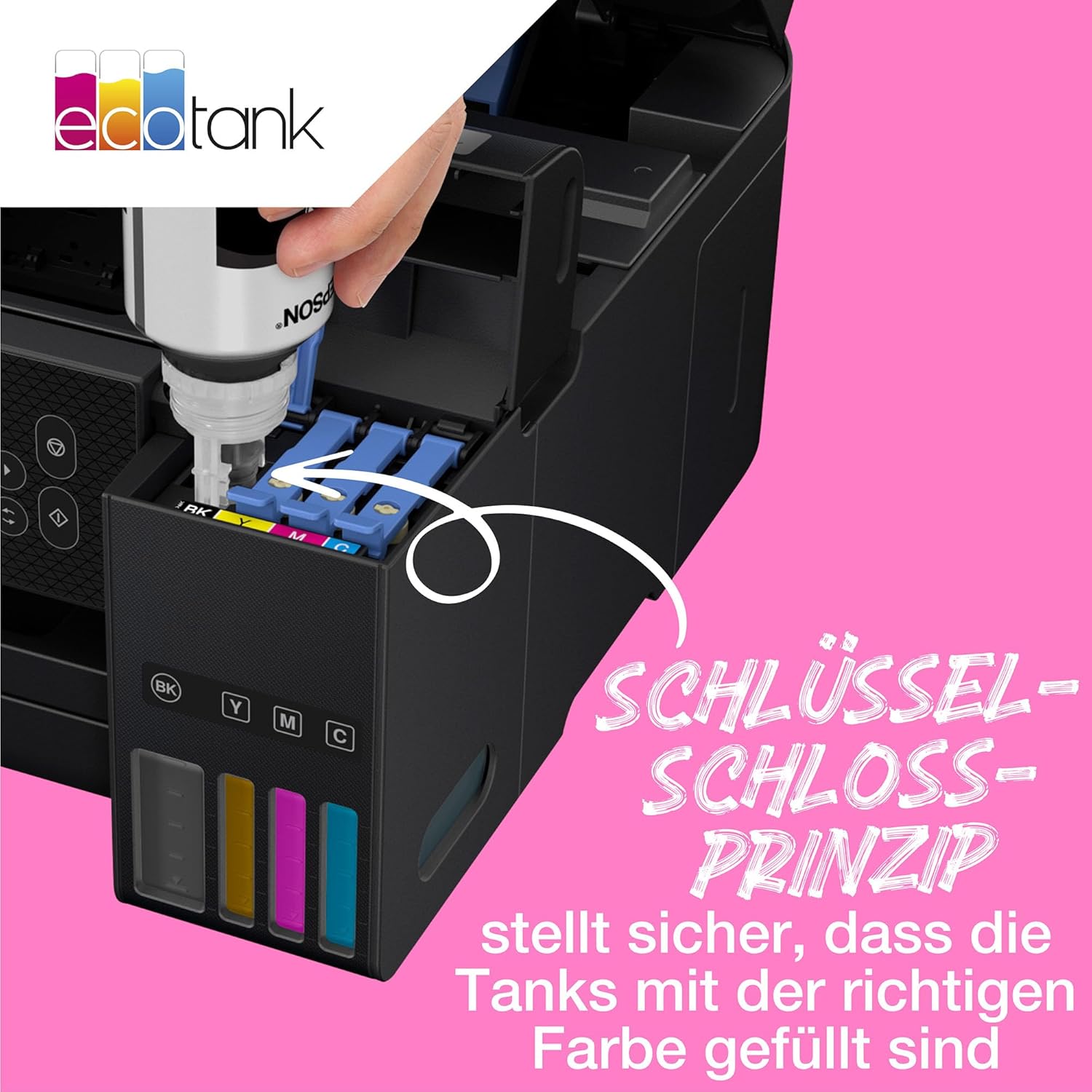 Epson C13T03R640 Ink Cartridge (4) Cyan, Magenta, Yellow, Black 337ml 25,500 Pages Bottle EcoTank 102 Standard – Bild 6