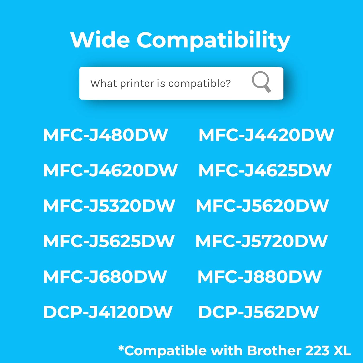 LC-223 XL Printer Cartridges Compatible with Brother LC223 LC-221 LC221 Cartridges for MFC-J4420DW J4620DW J4625DW J480DW J5320DW J5620DW J5720DW J680DW J880DW DCP-J4120DW J566 2DW – Bild 2