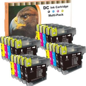 D&C Set of 20 Printer Cartridges Compatible with Brother LC-980/1100 DCP-185C, DCP-385C, DCP-395CN, DCP-585CW, DCP-6690CW, DCP-J615W, DCP-J715W, MFC-490CW, MFC-5490CN, MFC-5895CW, MFC-68900 CDW,MFCCDW95CW, MFC-990CW