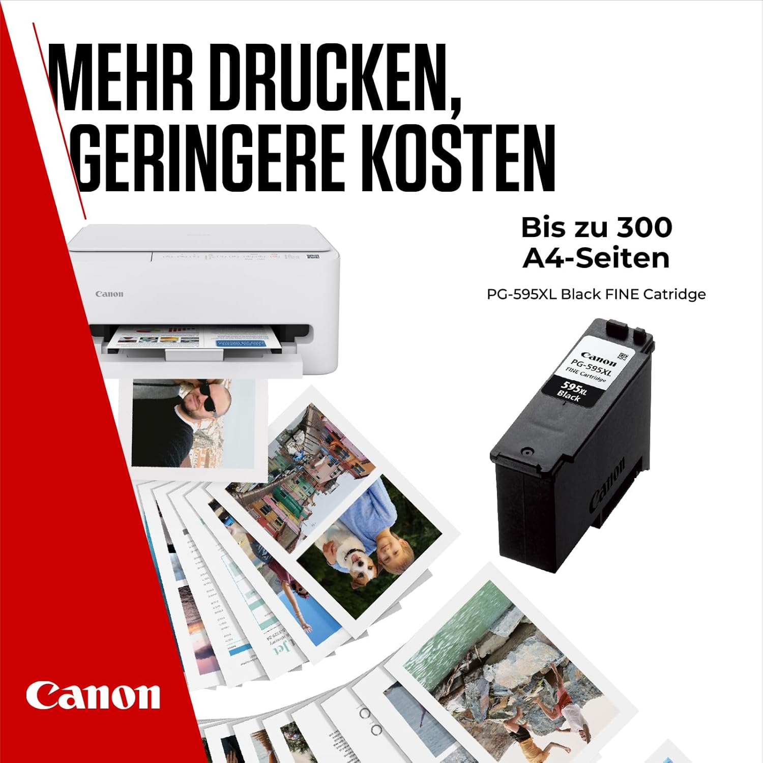 Canon Ink Cartridge - PG‑595XL Black Original Ink Cartridge (XL Yield, Approx. 300 Pages) For PIXMA TS4150i, TS6550i, TS7550i – Bild 5