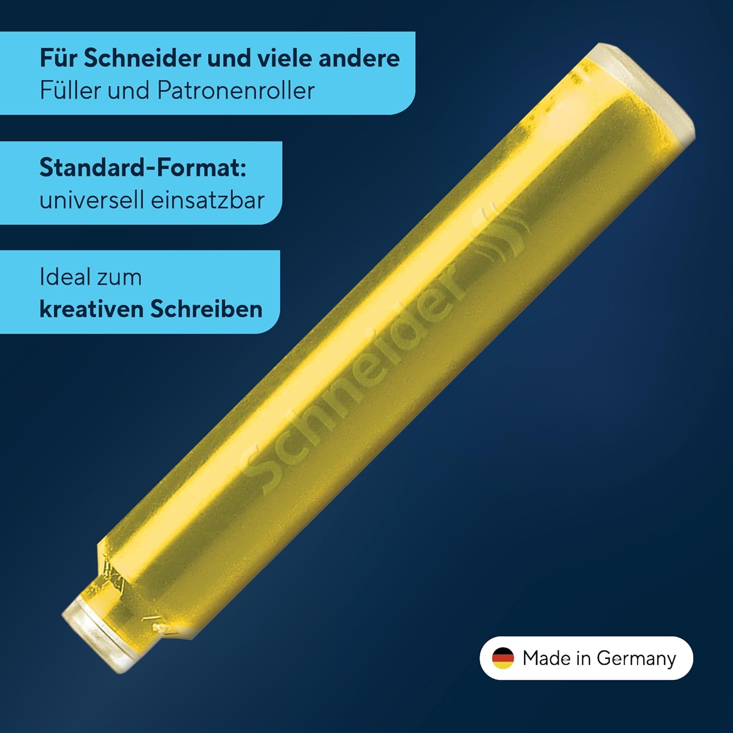 Schneider 166100 Pastel Ink Cartridge (Standard Cartridges for Fountain Pen) Assorted Pack of 10 x 6 – Bild 2