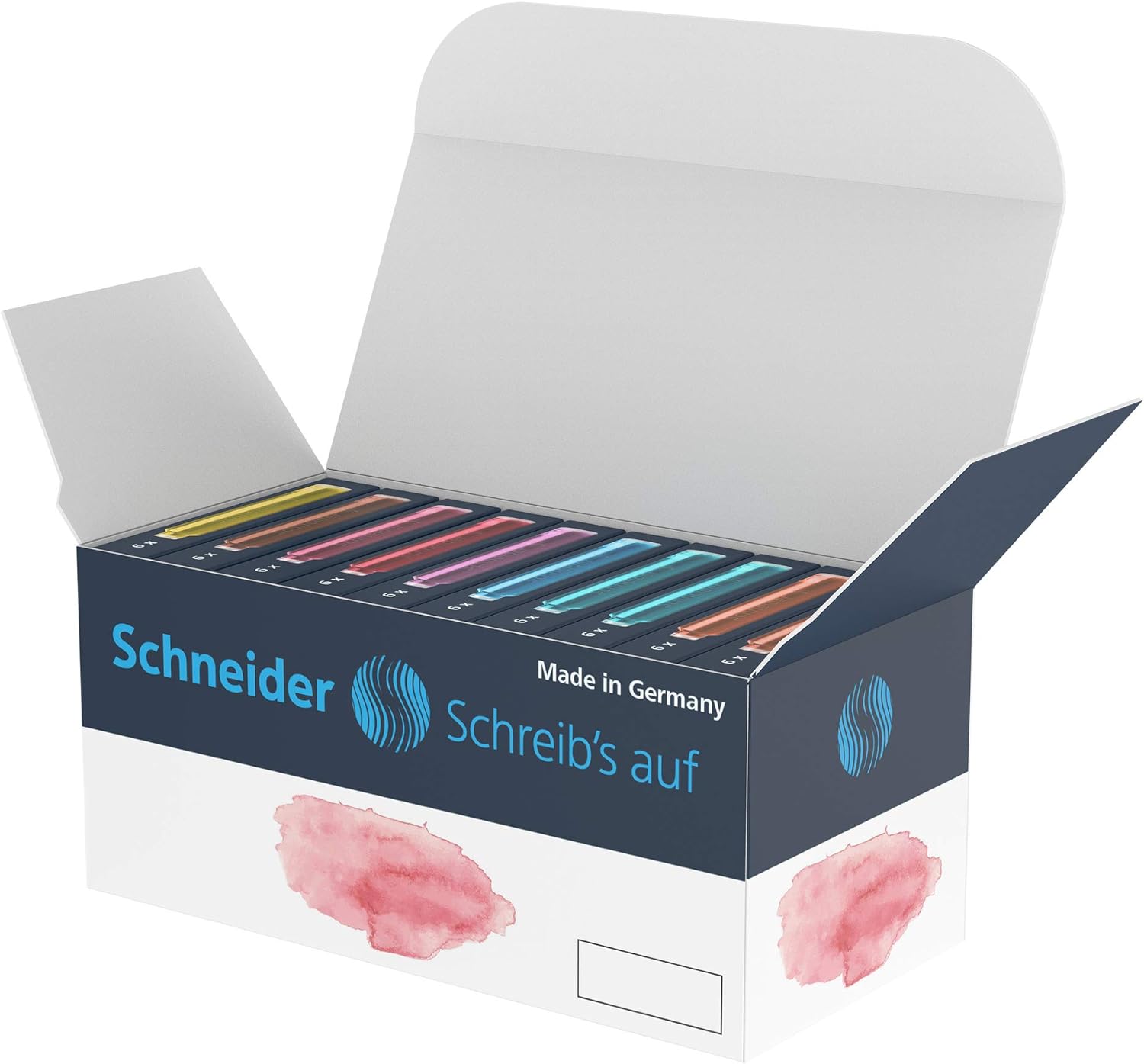 Schneider 166100 Pastel Ink Cartridge (Standard Cartridges for Fountain Pen) Assorted Pack of 10 x 6 – Bild 5