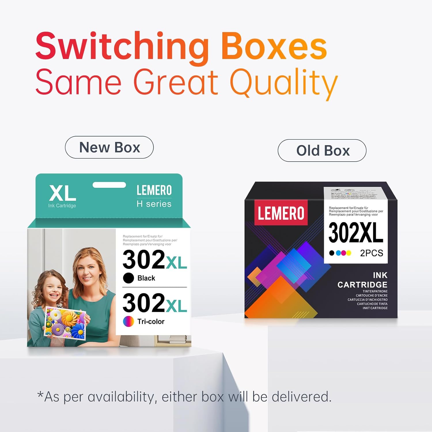 Lemero 302XL Recycled Replacement Printer Cartridges for HP 302 XL & HP Officejet 3833 / 3834 / 3830 / 3832 / 4650 / 4654 & Deskjet 3630 / 2130 / 1110 & Envy 4522 / 4524 / 4525 / 4520 Printers - Colour: Black – Bild 8