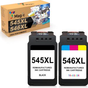 7Magic PG-545XL CL-546XL Replacement for Canon Printer Cartridges 545 546 XL Multipack Compatible with Canon for Pixma TS3450 TS3451 TS3350 TS3351 TS3150 TR4550 TR4650 MG3050 MX495 MG2550s (Black, (1)
