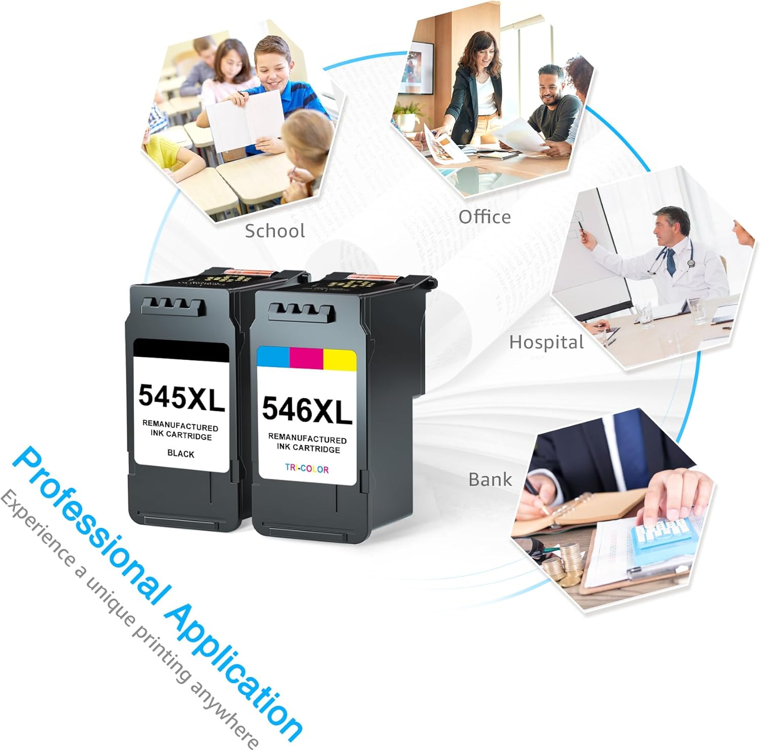 7Magic PG-545XL CL-546XL Replacement for Canon Printer Cartridges 545 546 XL Multipack Compatible with Canon for Pixma TS3450 TS3451 TS3350 TS3351 TS3150 TR4550 TR4650 MG3050 MX495 MG2550s (Black, (1) – Bild 7