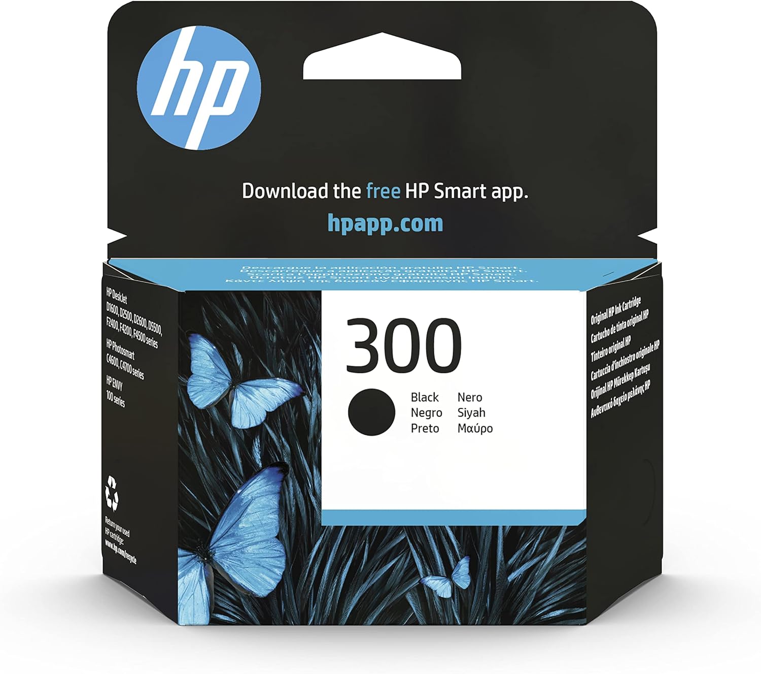 HP 300 Original Black Ink Cartridge for HP Deskjet, HP ENVY, HP Photosmart