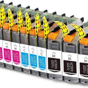 LC-223 XL Printer Cartridges Compatible with Brother LC223 LC-221 LC221 Cartridges for MFC-J4420DW J4620DW J4625DW J480DW J5320DW J5620DW J5720DW J680DW J880DW DCP-J4120DW J566 2DW