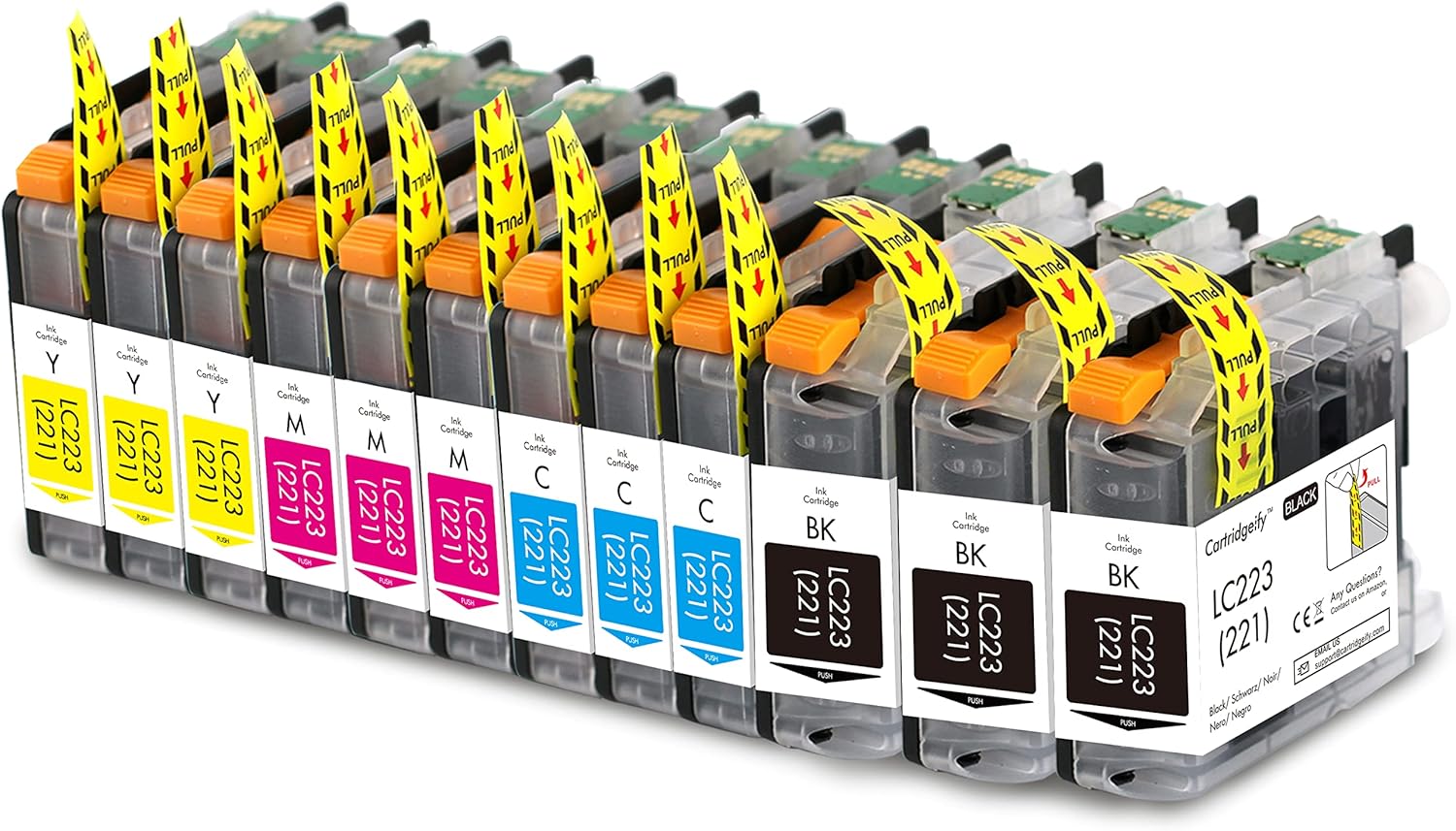 LC-223 XL Printer Cartridges Compatible with Brother LC223 LC-221 LC221 Cartridges for MFC-J4420DW J4620DW J4625DW J480DW J5320DW J5620DW J5720DW J680DW J880DW DCP-J4120DW J566 2DW