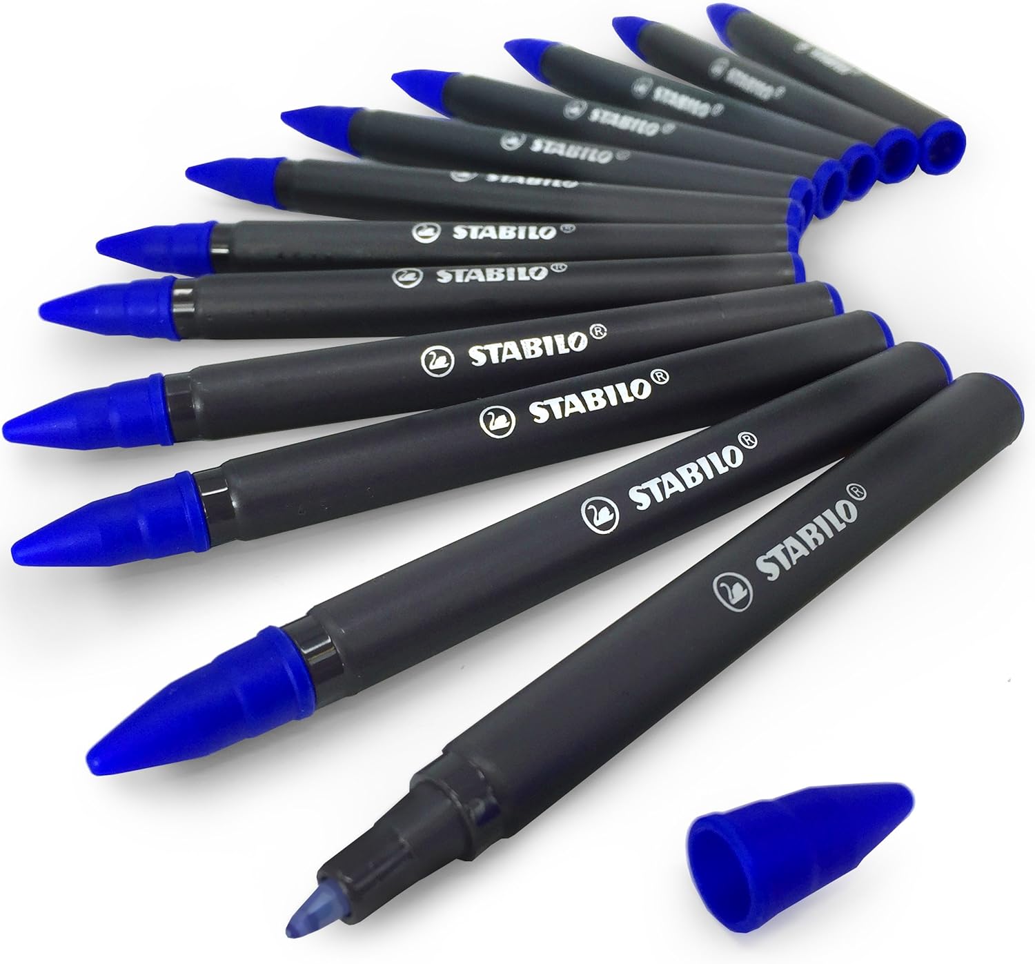Stabilo Easy Start Refills - 0.5mm Rollerball - Blue - Pack of 4 - 12 Refills