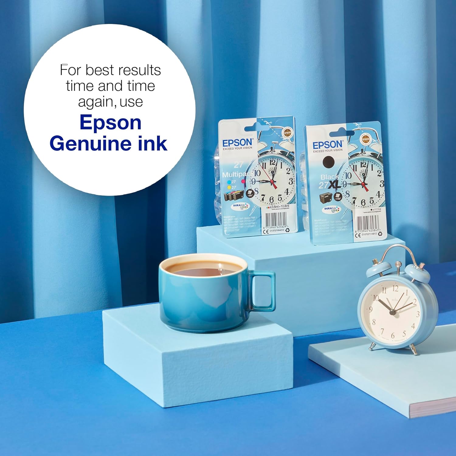 Epson Genuine Alarm Clock 27 Ink Cartridges - WF-3620DWF WF-3640DTWF WF-7110DTW WF-7620DTWF WF-7610DWF WF-7720DTWF WF-7715DWF WF-7710DWF WF-7210DTW xxl – Bild 3